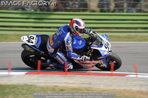 2009-09-26 Imola 1325 Variante alta - Superbike - Qualifyng Practice - David Checa - Yamaha YZF R1